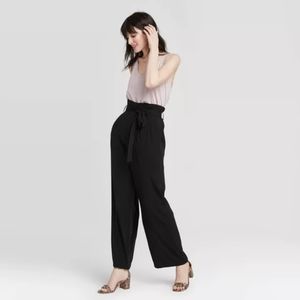 High-Rise Ankle Length Paperbag Pants